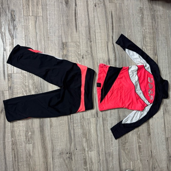 Bebe set 2 piece BBSP Bebe sport set work out yoga athletic 2000s gym coral neon - Picture 8 of 15